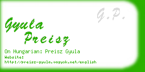 gyula preisz business card